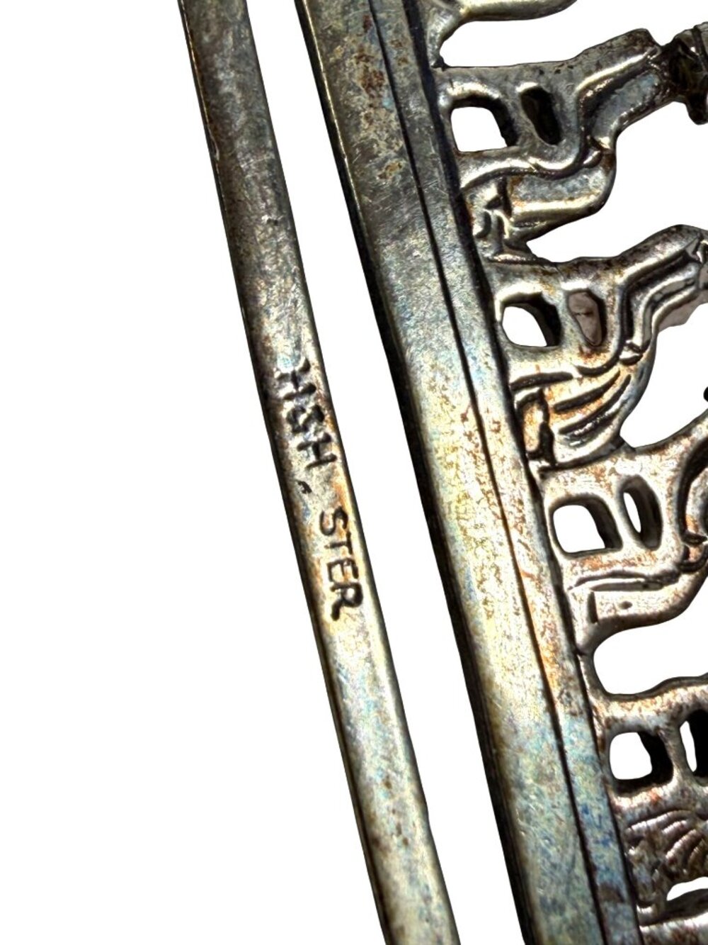 Vintage Hand & Hammer H&H de mMatteo Sterling Silver Swan Boat Pin Brooch US Fla - Picture 3 of 6